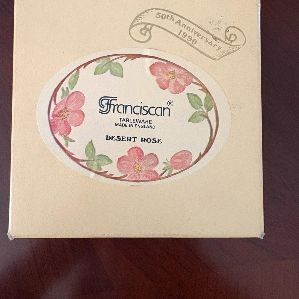 Franciscan Desert Rose Trinket Box - 50th Anniversary (1990) special edition - Picture 6 of 7